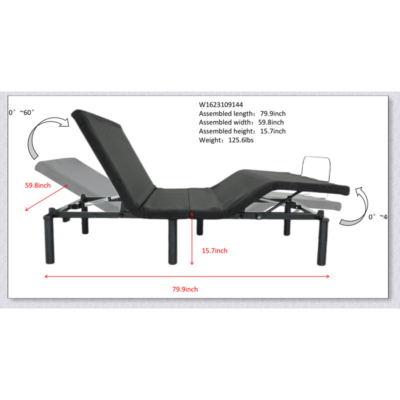 Base de lit réglable avec base de lit pliante télécommandée