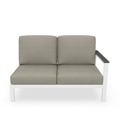 Outdoor Patio Sectional Loveseat With Sunbrella Cushions by Birch Lane