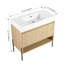 Meuble-lavabo 36 po avec lavabo en résine et finition élégante du meuble-lavabo moderne en chêne