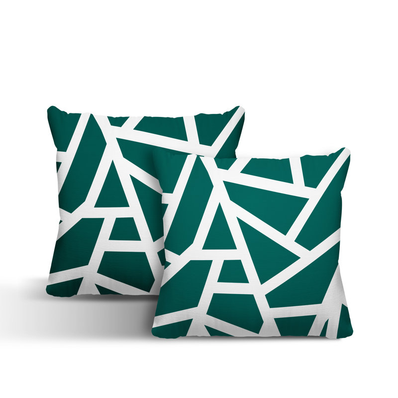 Coussin Clarion, L 17 po x H 17 po, Émeraude
