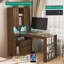 Bureau en L, bureau d'ordinateur avec tiroirs avec éclairage à DEL, bureau d'angle moderne pour la maison, le bureau