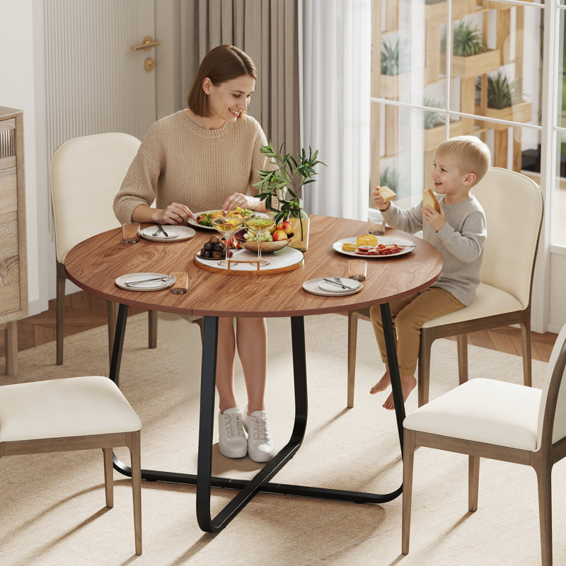 Metal Base Dining Table