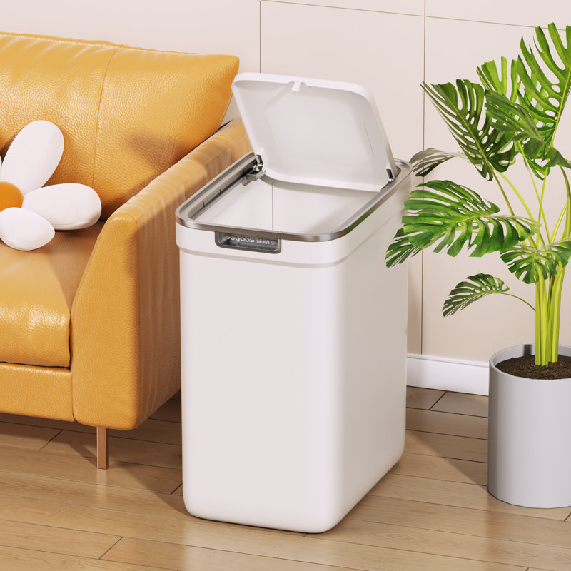 Poubelle murale rabattable 2,4 gallons JOYBOS, blanc