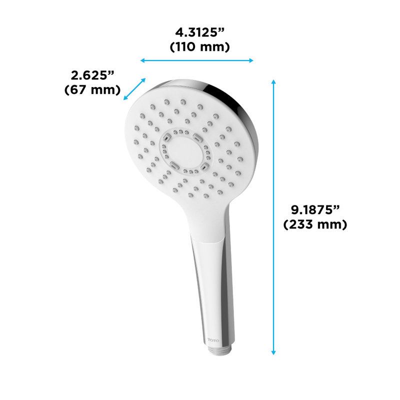 G Series Round Single Spray Handheld Shower Head with Comfort Wave Technology