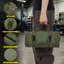 Sac à outils en toile imperméable à 6 poches - Organiseur à outils enroulable pour clés et outils à main - Résistante aux déchirures et à l'huile - Vert armé