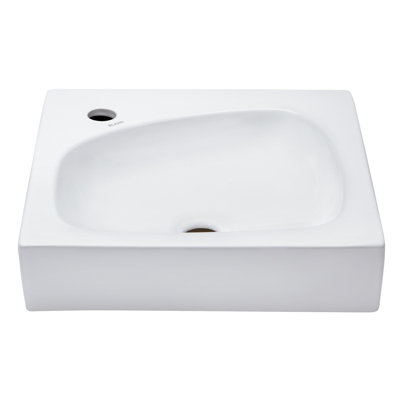 Lavabo de salle de bain carré en céramique pour bateau
