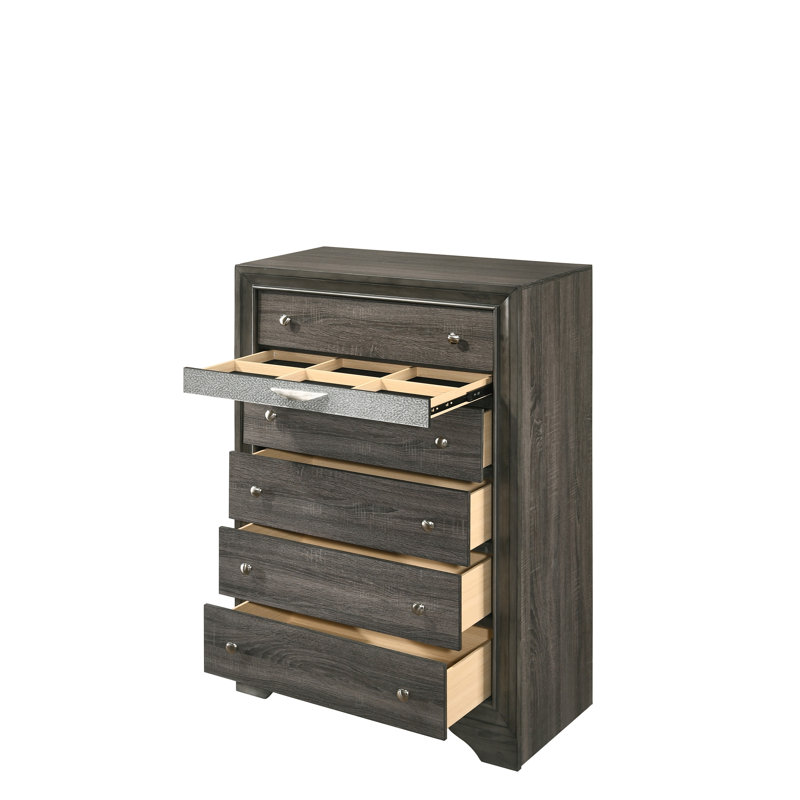 Naima Grey Finish Chest, Grey