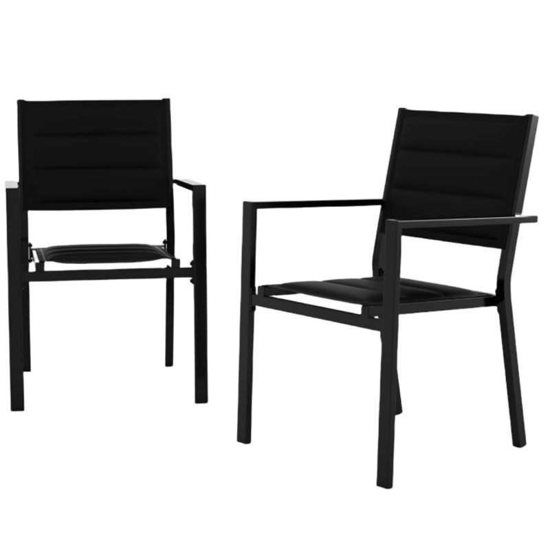 Patio Dining Armchair, Black