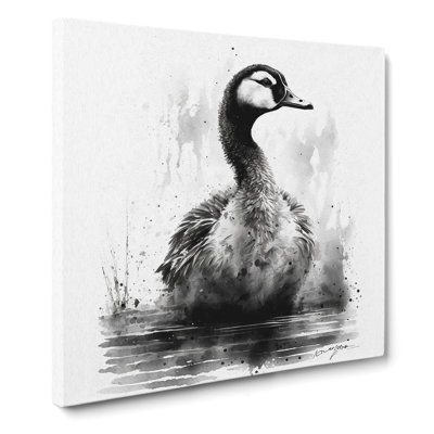 Goose Ink Wash - Wrapped Canvas
