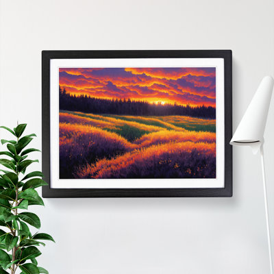 Spring Forest Sunset View - Single Picture Frame Print