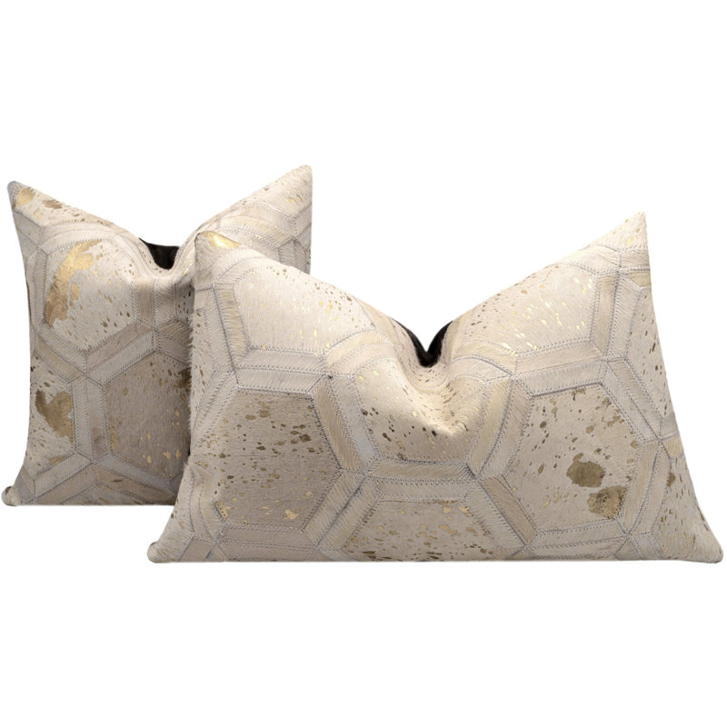 Coussins décoratifs en cuir de vache Canvello