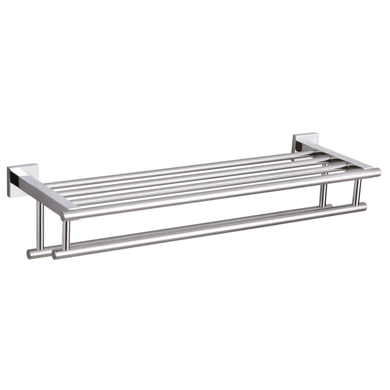 Porte-serviettes mural, Chrome poli, H 5,13 po x l 23,62 po x P 8 po