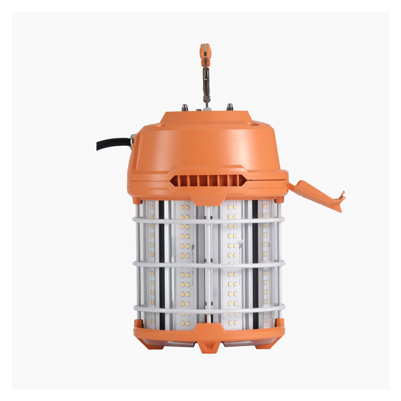 Éclairage de travail à DEL 60W temporaire, 8200 lumens, éclairage de chantier pouvant être raccordé avec crochet en T pour la construction, les ateliers et les garages