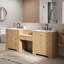 Freestanding Standard Double Vanity Bathroom Vanity With Ceramic Top-1064917980