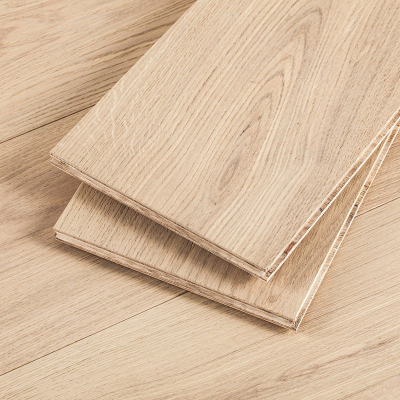 Plancher de bois franc d'ingénierie européen de qualité supérieure T 5/8 po x l 9,5 po, Bois de plage