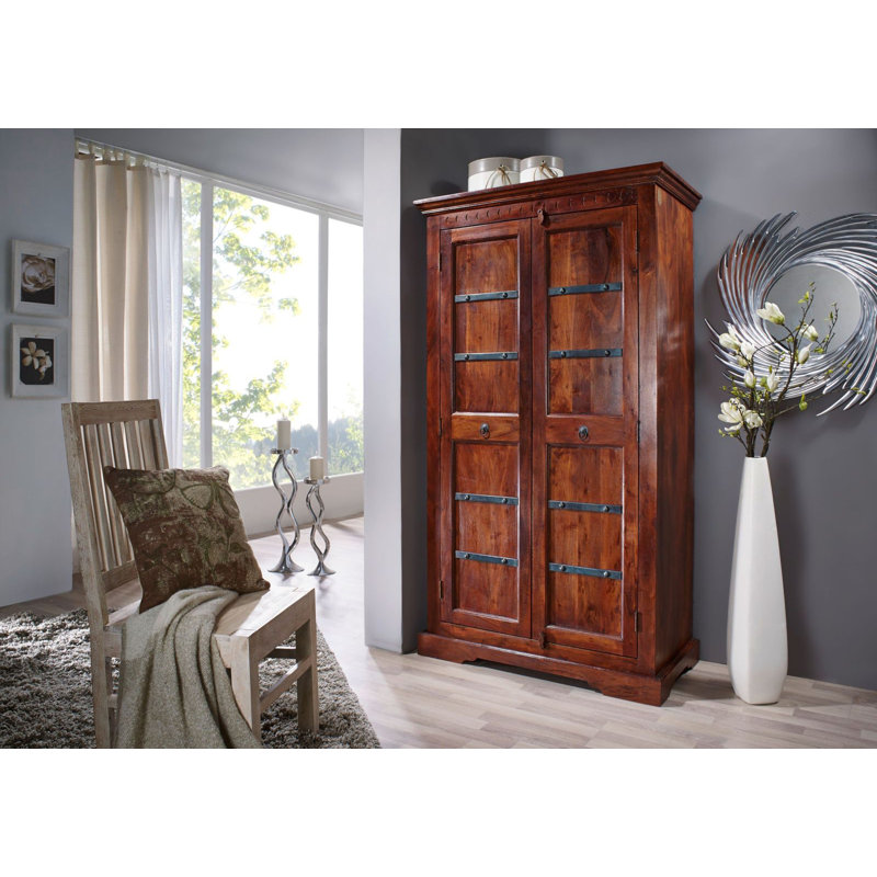 Oxford 2 Door Solid Wood Wardrobe, Nougat