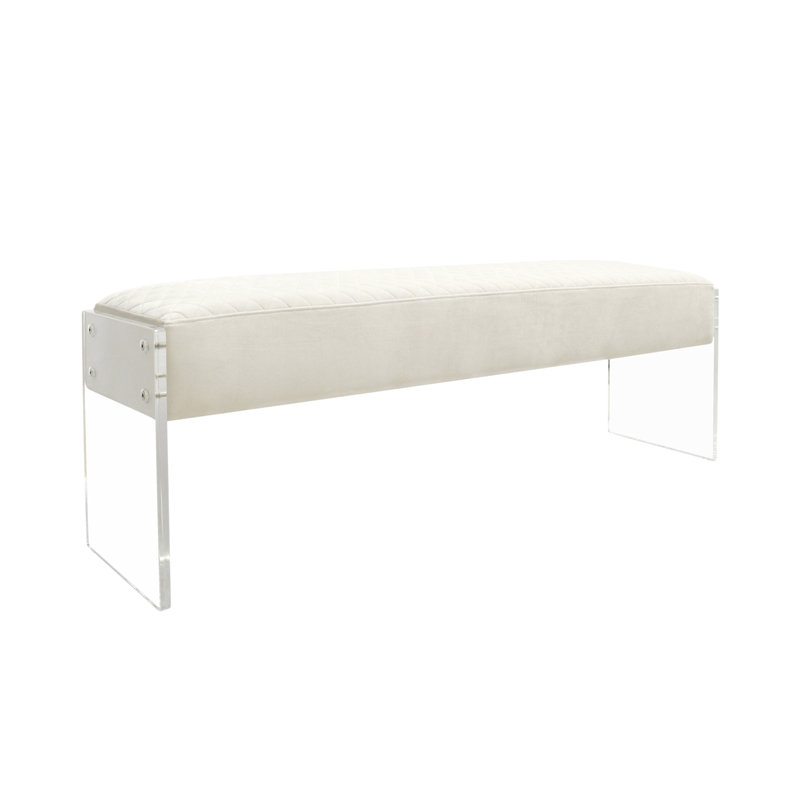 Tribecca Upholstered Bench, White