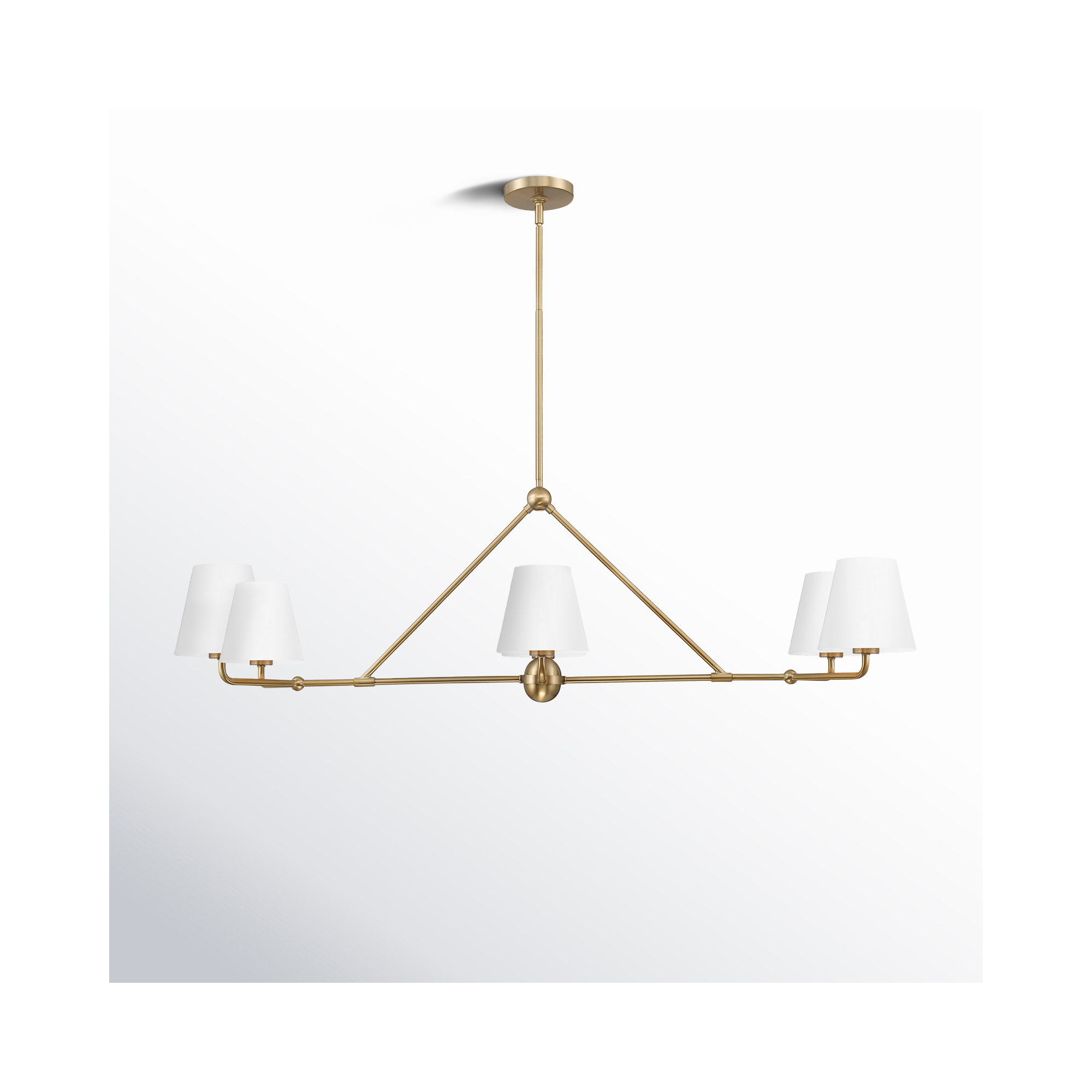 Kinston 6 - Light Metal Dimmable Chandelier, White