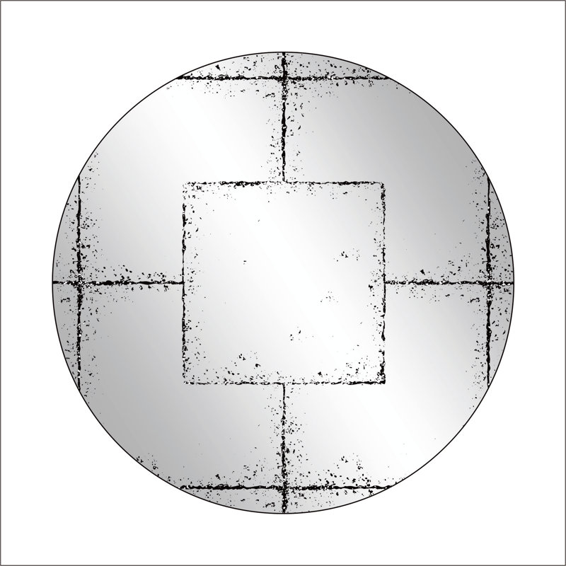 Miroir rond 36 po Vintage