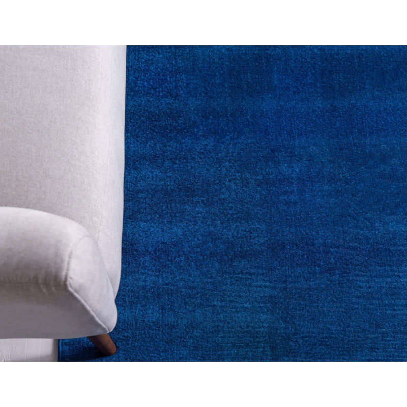 Tapis traditionnel Wingate couleur denim
