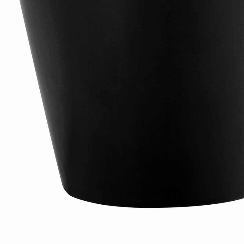 Lighting, H 17 po, lampe de table, céramique noire, abat-jour ivoire / crème, transitionnel