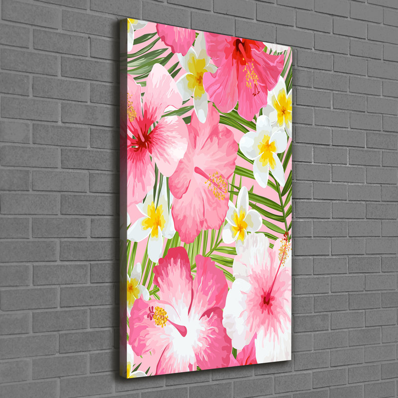 Tropical Flowers - Wrapped Canvas Print