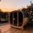 2-4 Person Red Cedar Outdoor Square Steam Sauna With Brown Tinted Glass And Asphalt Shingle Roof （62.9*81.1*78.7 In）
