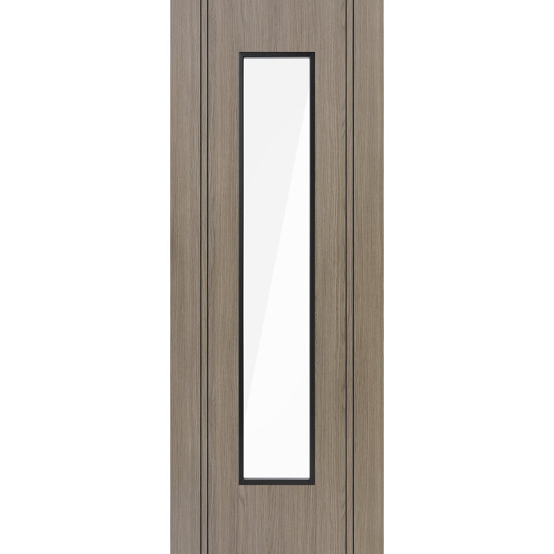 Monaco Glazed Solid Oak Internal Door Prefinished, 198.1cm H x 68.6cm W x 35cm D