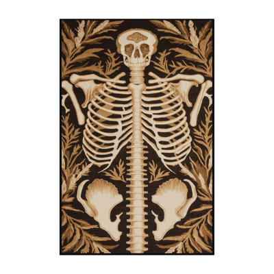 Machine Washable Nature Black Area Rug