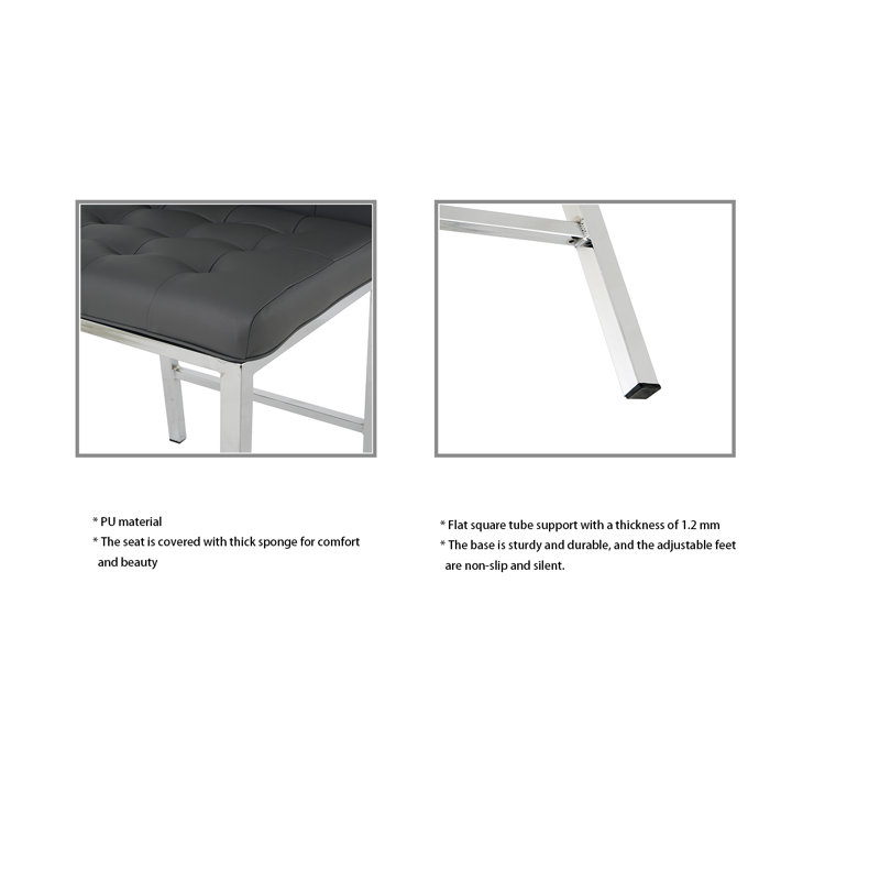 Tabouret de comptoir 25,4 po Gurtrue, Gris