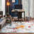 Sanak Abstract Pink/Gray/Orange Area Rug-547012698