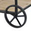 3 Chariot-bar 32,3 x 15,7 x 26,8 po avec support en métal noir et trois meubles de rangement attrayants
