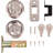 Round Pocket Door Lock, Keyed Entry Function