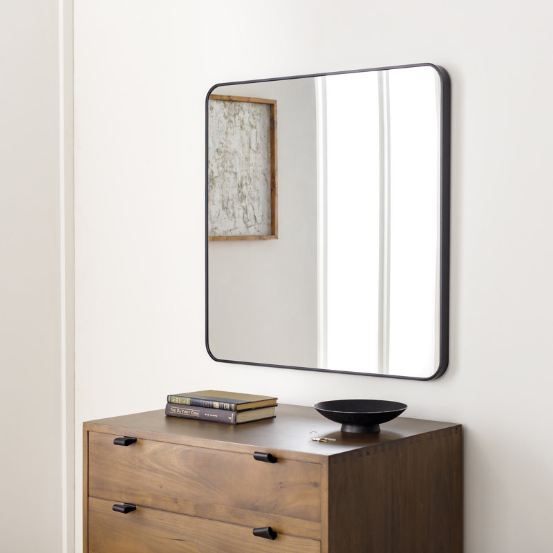 Destefano Essence Full Length Mirror, Black, 24" x 24"