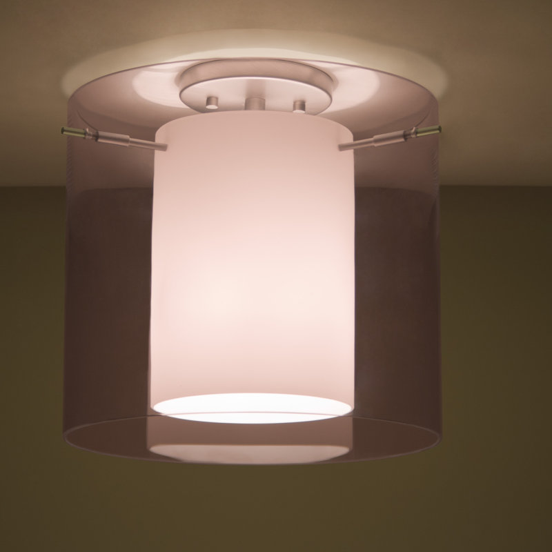 Plafonnier semi-encastré d’extérieur Morena, H 10,63 po x l 11,75 po x P 11,75 po, Améthyste