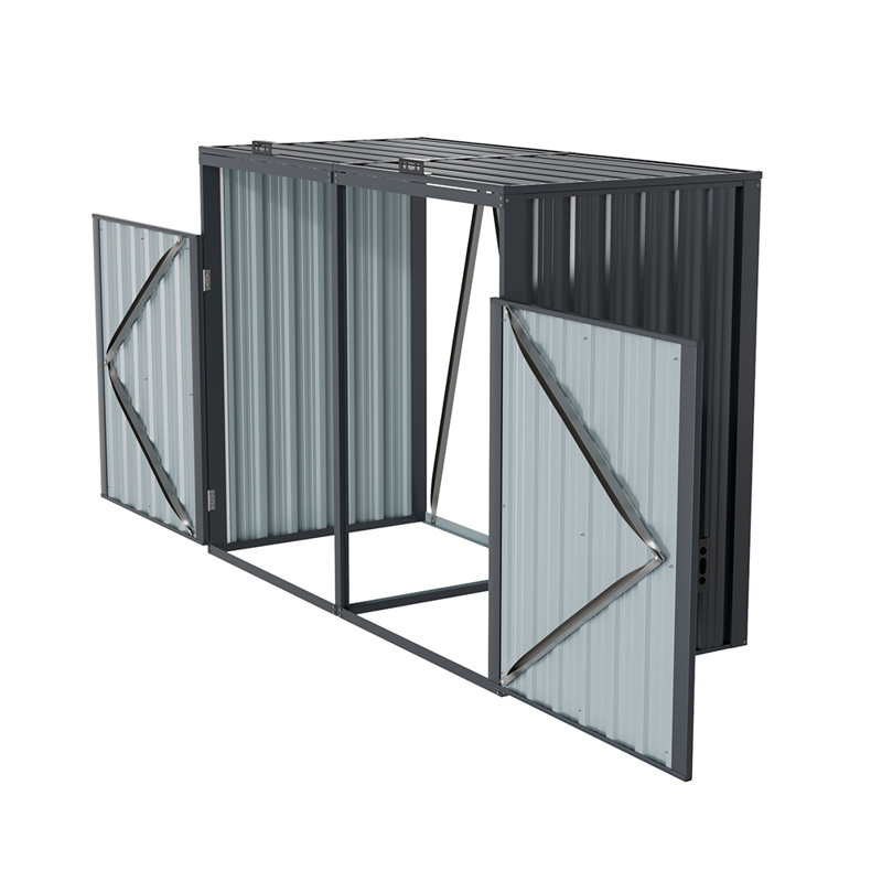 Living and Home 5 ft. W x 3 ft. D Zinc Steel Garage Shed