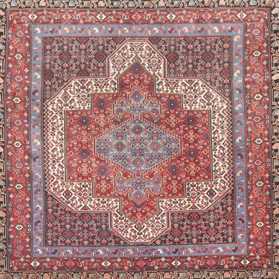 Tapis rose/brun/noir traditionnel Murrieta