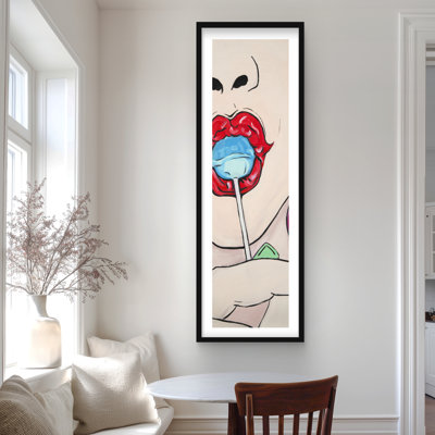«Lollipop - Blue Food», reproduction encadrée matte | Décoration intérieure