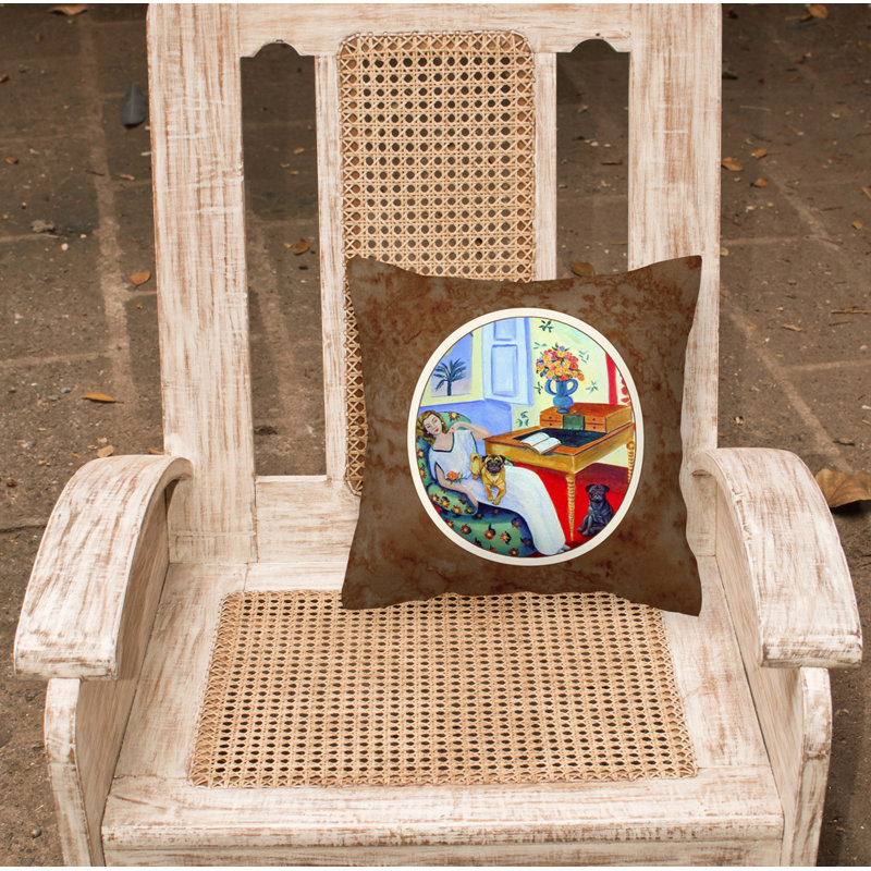  Coussin 14 "Lady with Her Pug