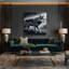 Faune loup gris, art mural sur toile-484775252