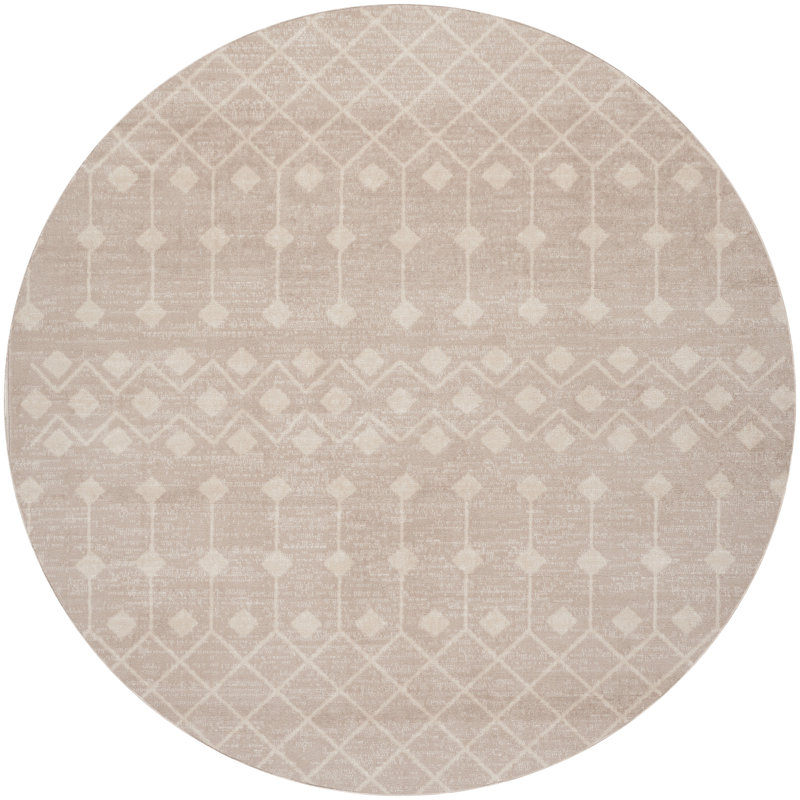 Julicia Geometric Indoor Rug, Round 8'