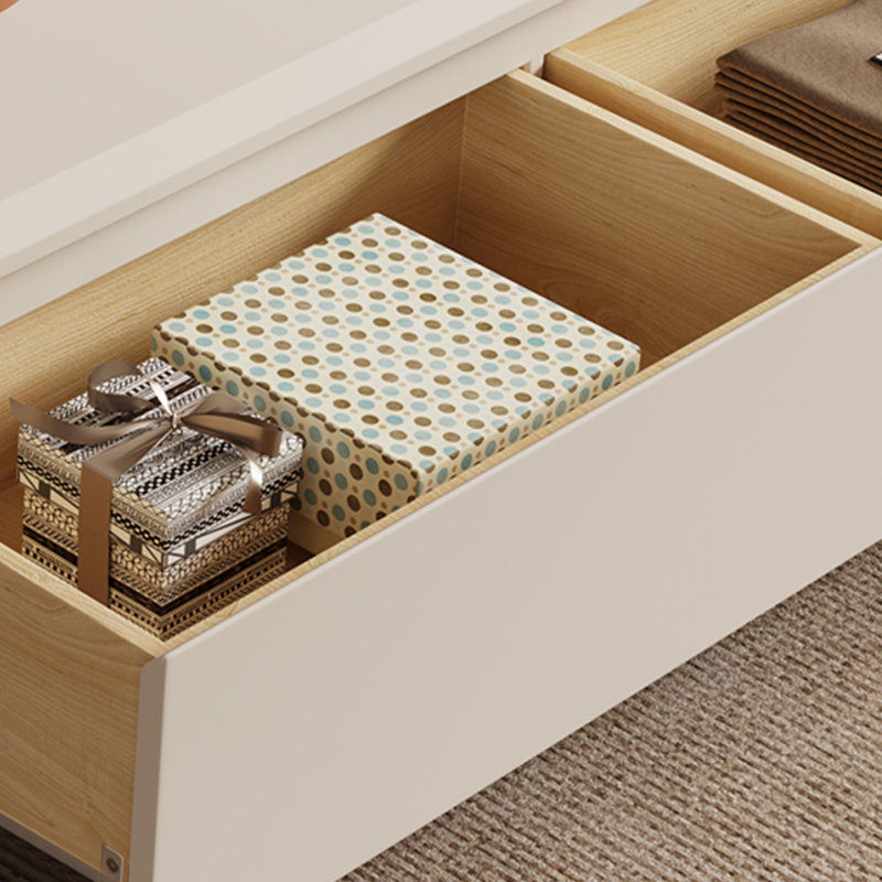 Modern Coffee Table with Closed Base, 13.78" H x 51.18" L x 27.56" W