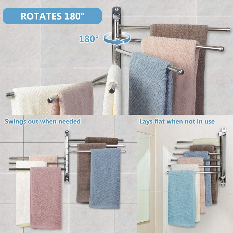 Gisbelle 35 cm L Towel Rack, Stainless Steel