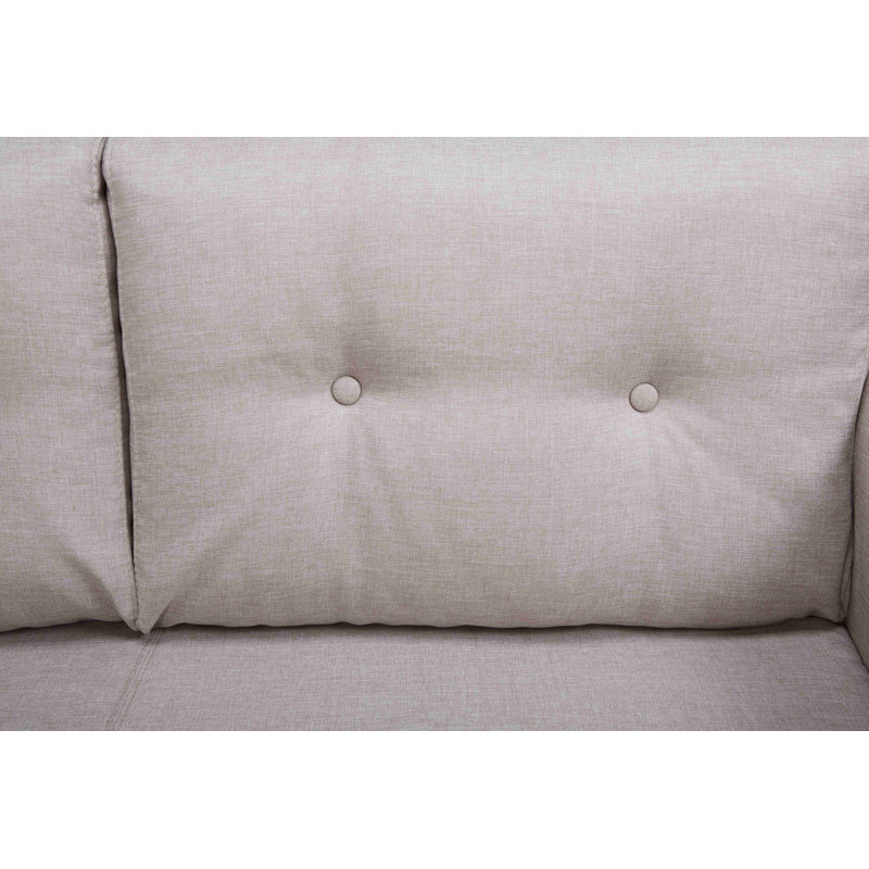 Schaible Upholstered 57.5'' Sleeper Sofa, Tan