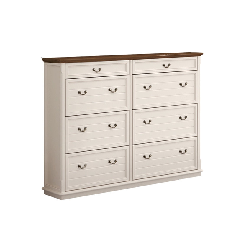 White Solid Wood Shoe Storage Bench, 48.43" H x 70.87" W x 11.42" D