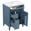 Ensemble de meuble-lavabo autoportant 24 po avec lavabo en céramique intégré, portes et tiroirs à fermeture en douceur, tiroir de rangement inférieur et support de porte intérieure 24 po-129764419-129764421