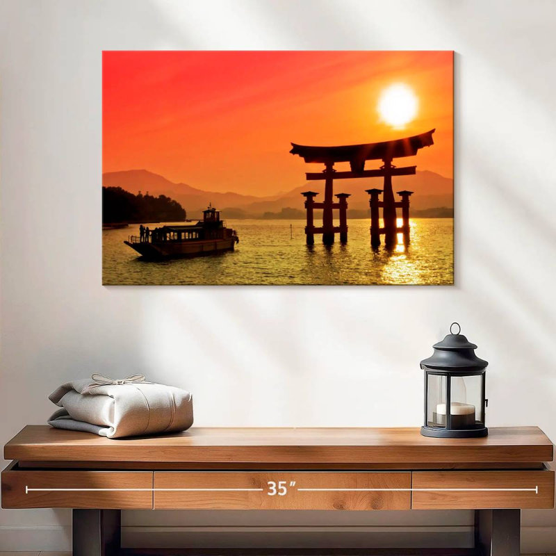 Lilie Miyajima Torii Gate Sunset, 34" H x 51" W