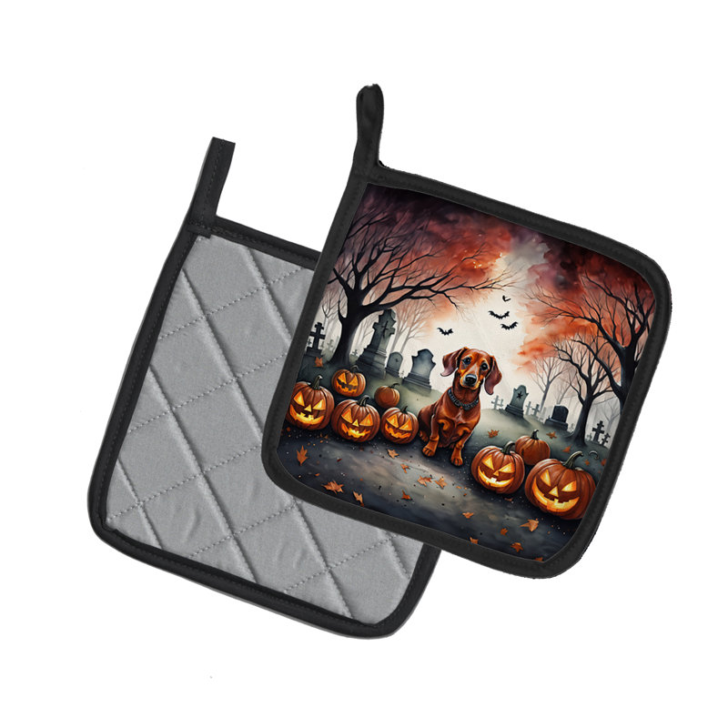 Dachshund Spooky Halloween - paire de poignées
