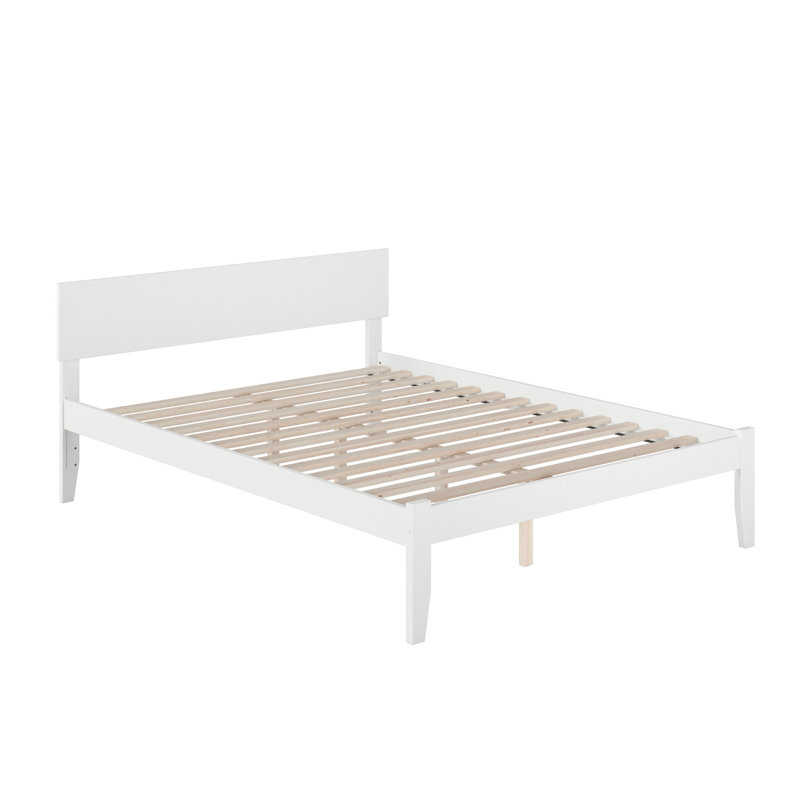 Anndee Solid Wood Platform Bed, White