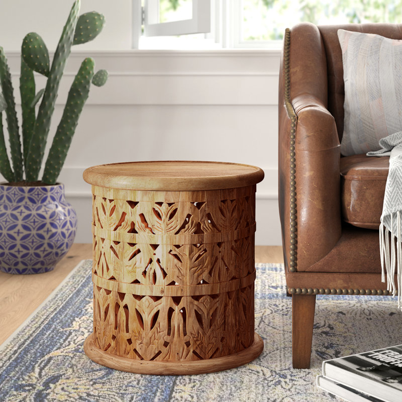 Table de bout cylindrique Eakin, Naturel